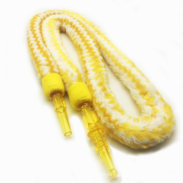 1.8m Yellow Striped Fur Design Acrylic Shisha Hookah Hose (ES-HH-006-3)